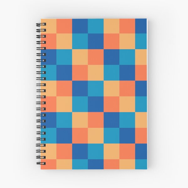 Item preview, Orange and Teal Checkers - Dopamine Checkers designed and sold by FoxfireAndCo.
