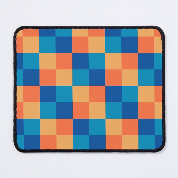 Item preview, Orange and Teal Checkers - Dopamine Checkers designed and sold by FoxfireAndCo.