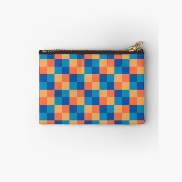 Item preview, Orange and Teal Checkers - Dopamine Checkers designed and sold by FoxfireAndCo.