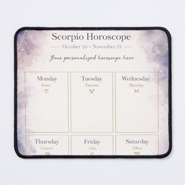 Item preview, Personalized Weekly Horoscope Planner Zodiac Wall Art Print designed and sold by goodcrystals.