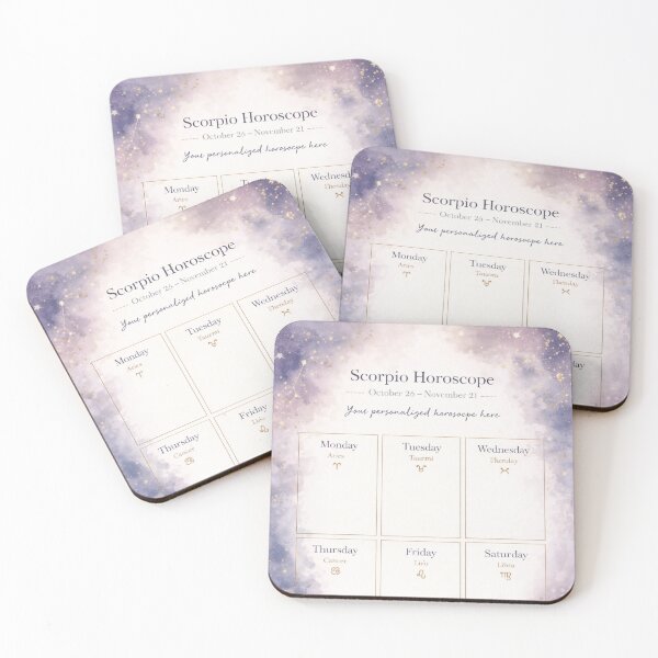 Item preview, Personalized Weekly Horoscope Planner Zodiac Wall Art Print designed and sold by goodcrystals.