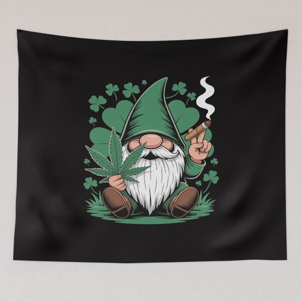 Item preview, Gnome Cannabis 420 St Patrick's Day Shamrock designed and sold by HesterFoley.