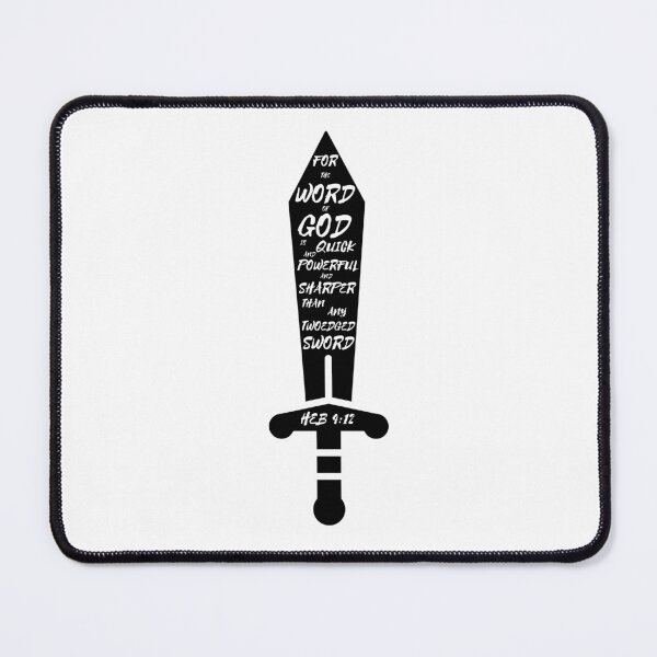 Item preview, Hebrews 4:12 Bible Verse Typography Sword of God designed and sold by Clothed in Scripture.
