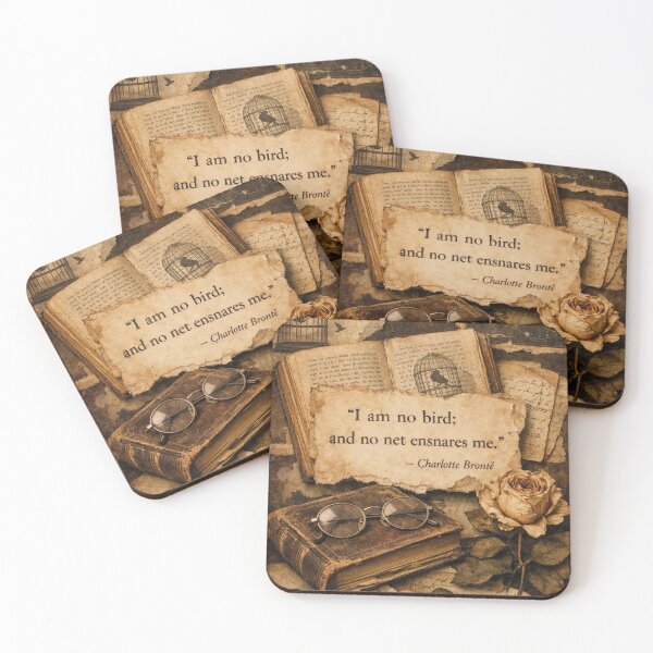 Item preview, Charlotte Brontë Quote – Dark Academia Vintage Design designed and sold by Mauswohn.