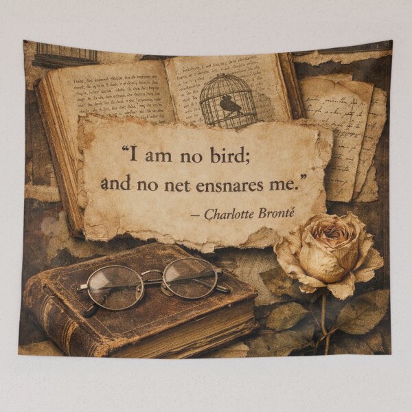 Item preview, Charlotte Brontë Quote – Dark Academia Vintage Design designed and sold by Mauswohn.