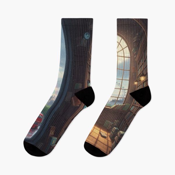 Item preview, Library of London in anime designed and sold by Losancestros.