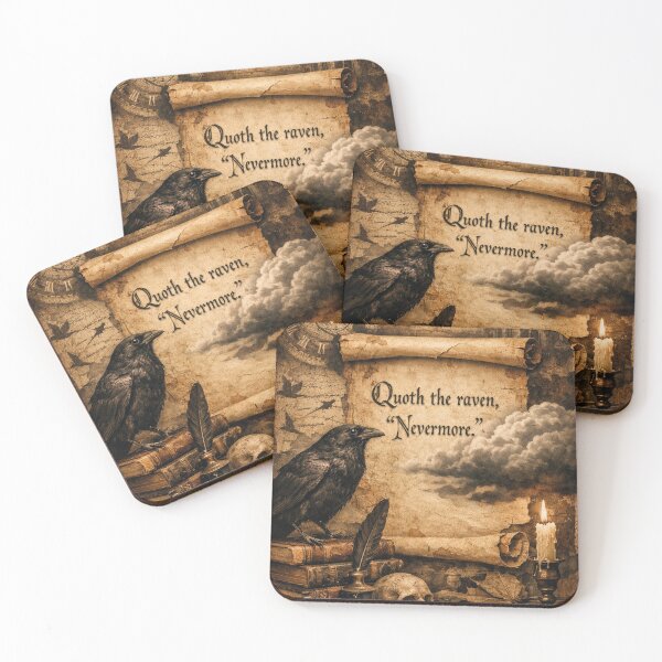 Item preview, Quoth the raven, “Nevermore” – Gothic Poe Design designed and sold by Mauswohn.
