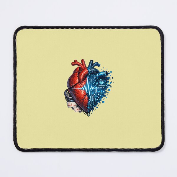 Item preview, Analog Heart, Digital World – Human Emotion Meets Futuristic Technology Art Design designed and sold by Fashion Empire.