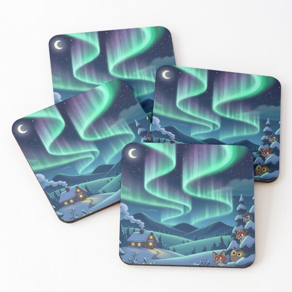 Item preview, Animals enjoying the Northern Lights designed and sold by Losancestros.