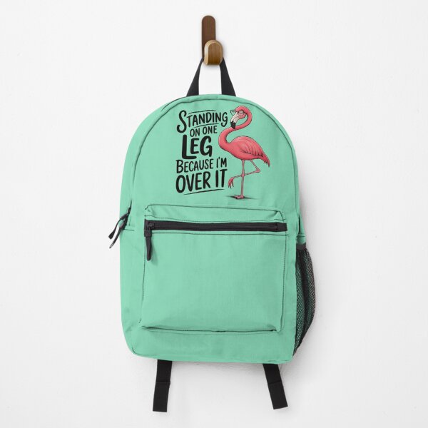 Item preview, Standing on One Leg Because I’m Over It – Sarcastic Flamingo Funny Quote designed and sold by Vicky021.