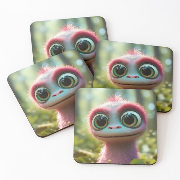 Item preview, The Wide-Eyed Wanderer - Pink & Teal 3D Forest Sprite designed and sold by Eden Underground Radio (Official Merch).