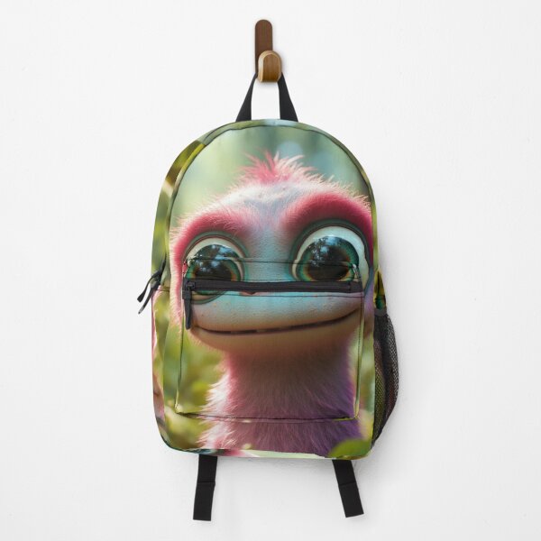 Item preview, The Wide-Eyed Wanderer - Pink & Teal 3D Forest Sprite designed and sold by Eden Underground Radio (Official Merch).