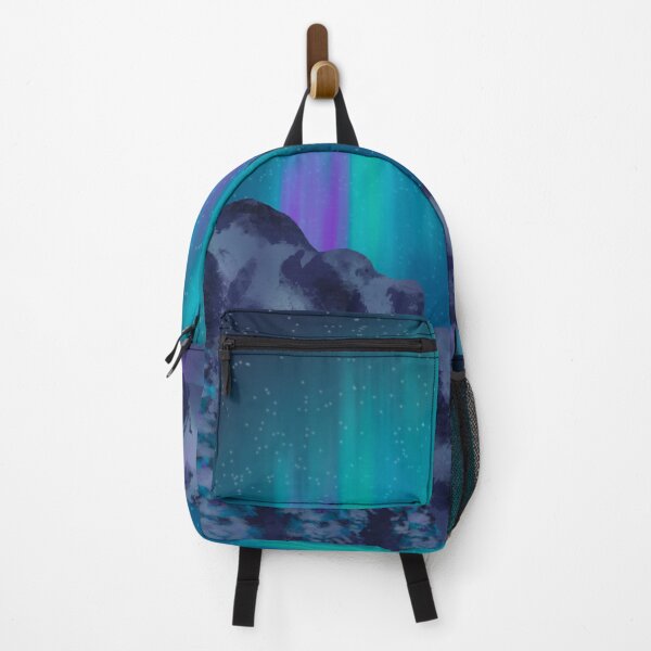 Item preview, Ethereal Peaks: Aurora Borealis Over the Star-Dusted Mountains designed and sold by Cosmic Cats Studio.