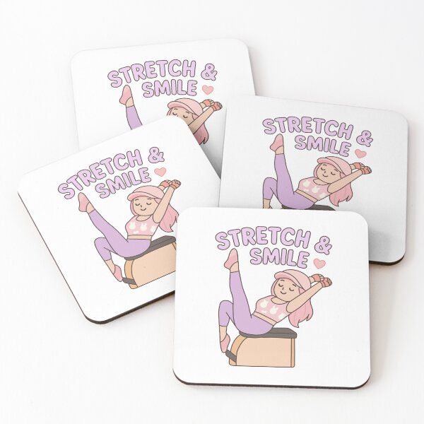 Item preview, Stretch & Smile Pilates – Cute Pink Pilates Girl Workout Design designed and sold by PTMinimalShop.