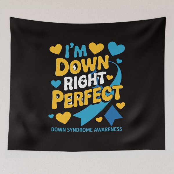 Item preview, Down Right Perfect World Down Syndrome Awareness Day Ribbon designed and sold by RONALPARAD.