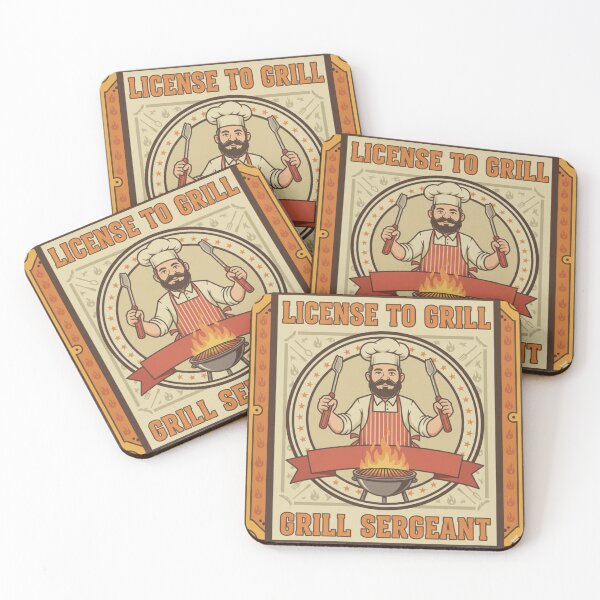 Item preview, The Grill Sergeant - Backyard BBQ Commander Art designed and sold by NonditStudio.