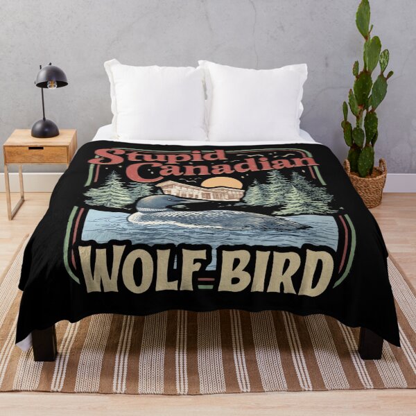 Item preview, Stupid Canadian Wolf Bird Humor Quote designed and sold by stanton88.
