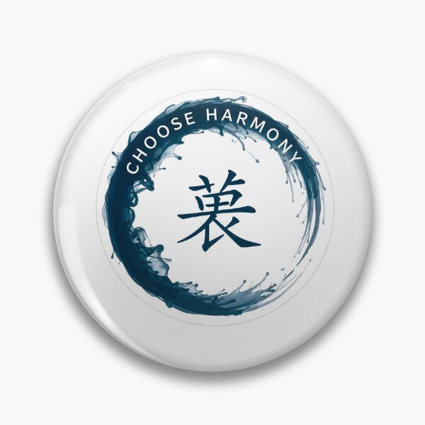 Item preview, Choose Harmony Sticker Sumi-e Ukiyo-e Watersplash ink Art designed and sold by blacksealstudio.