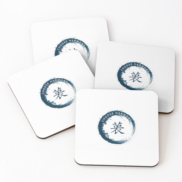 Item preview, Choose Harmony Sticker Sumi-e Ukiyo-e Watersplash ink Art designed and sold by blacksealstudio.