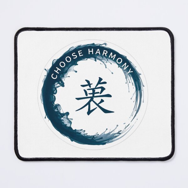 Item preview, Choose Harmony Sticker Sumi-e Ukiyo-e Watersplash ink Art designed and sold by blacksealstudio.