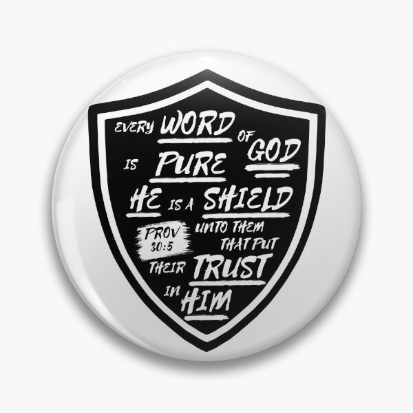 Item preview, Proverbs 30:5 Word of God Shield Typography designed and sold by Clothed in Scripture.