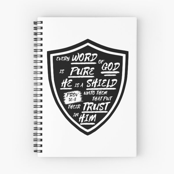 Item preview, Proverbs 30:5 Word of God Shield Typography designed and sold by Clothed in Scripture.