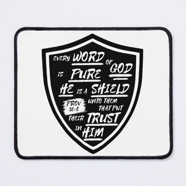 Item preview, Proverbs 30:5 Word of God Shield Typography designed and sold by Clothed in Scripture.