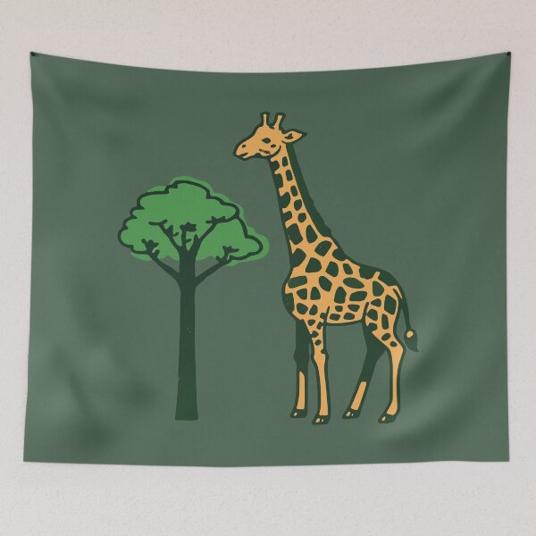 Item preview, Giraffe and Tree – Minimal Safari Animal Art designed and sold by donwillisjrart.