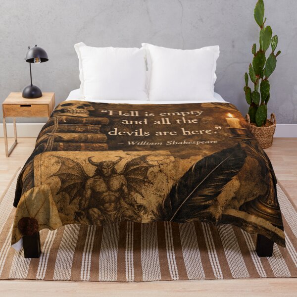 Item preview, Hell is empty – Shakespeare Dark Academia Design designed and sold by Mauswohn.