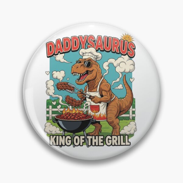 Item preview, Daddysaurus King of the Grill - Funny T-Rex BBQ Dad Graphic designed and sold by NonditStudio.