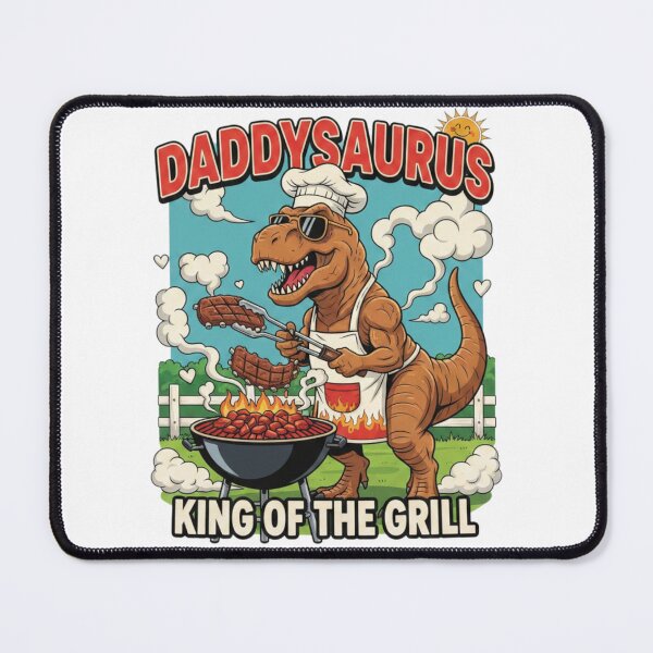 Item preview, Daddysaurus King of the Grill - Funny T-Rex BBQ Dad Graphic designed and sold by NonditStudio.