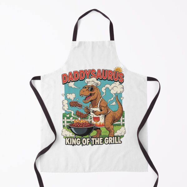 Item preview, Daddysaurus King of the Grill - Funny T-Rex BBQ Dad Graphic designed and sold by NonditStudio.