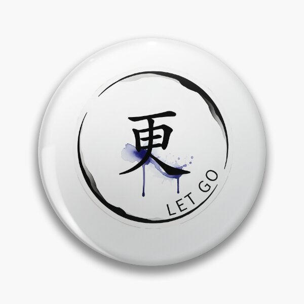 Item preview, Let Go Sticker Sumi-e Ukiyo-e Watersplash ink Art designed and sold by blacksealstudio.