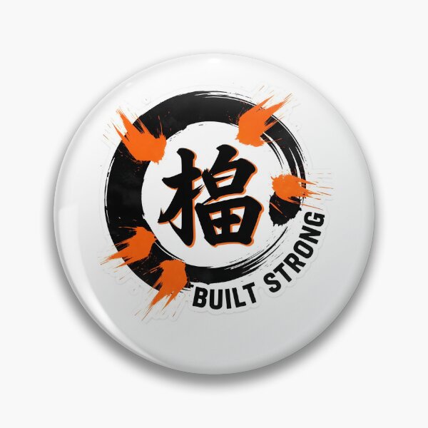 Item preview, Built Strong Sticker Sumi-e Ukiyo-e Watersplash ink Art designed and sold by blacksealstudio.