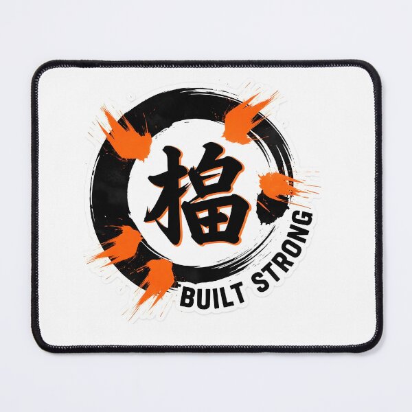 Item preview, Built Strong Sticker Sumi-e Ukiyo-e Watersplash ink Art designed and sold by blacksealstudio.