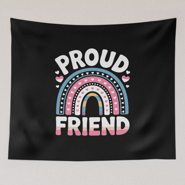Item preview, Proud Friend Transgender Rainbow designed and sold by AmandasHastie.