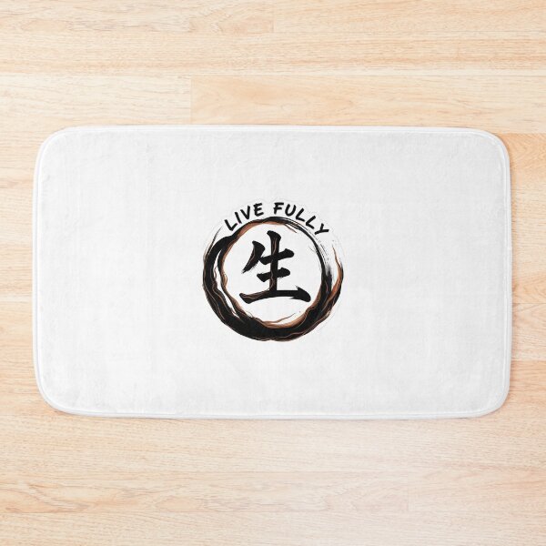 Item preview, Live Fully Sticker Sumi-e Ukiyo-e Watersplash ink Art designed and sold by blacksealstudio.