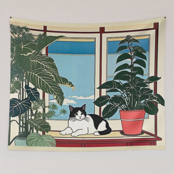 Item preview, Window Garden Cat – Quiet Afternoon Light designed and sold by LEO'S CREATURE　れおずくりーちゃー.