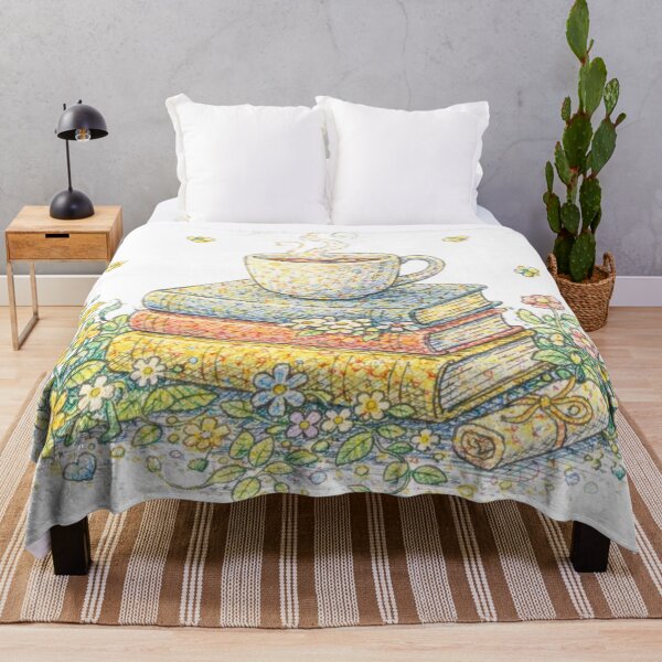 Item preview, Tea, Books, and Flowers - The Coziest Combo designed and sold by thecrayawnbox-.