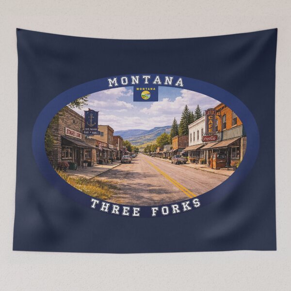 Item preview, Three Forks Montana Travel designed and sold by Thistle-TShop.