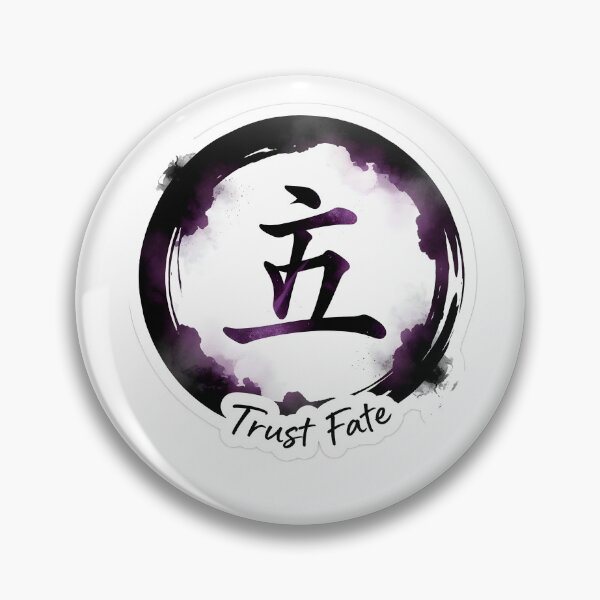 Item preview, Trust Fate Sticker Sumi-e Ukiyo-e Watersplash ink Art designed and sold by blacksealstudio.