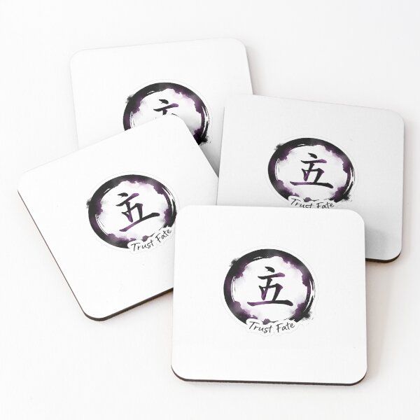 Item preview, Trust Fate Sticker Sumi-e Ukiyo-e Watersplash ink Art designed and sold by blacksealstudio.