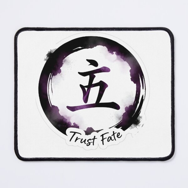 Item preview, Trust Fate Sticker Sumi-e Ukiyo-e Watersplash ink Art designed and sold by blacksealstudio.
