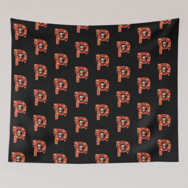 Item preview, Panda with Lanterns on Letter P – Lunar New Year Joy designed and sold by kunsuriyapaisan Paranee.