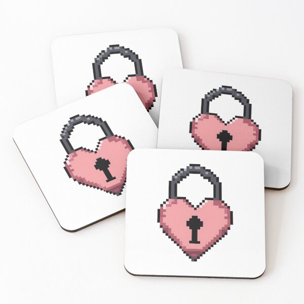 Item preview, 2D Pixel Locked Heart Icon Valentine Day Flat Sprite Love Symbol designed and sold by BankMano.
