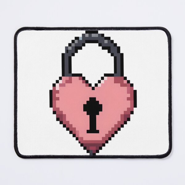 Item preview, 2D Pixel Locked Heart Icon Valentine Day Flat Sprite Love Symbol designed and sold by BankMano.