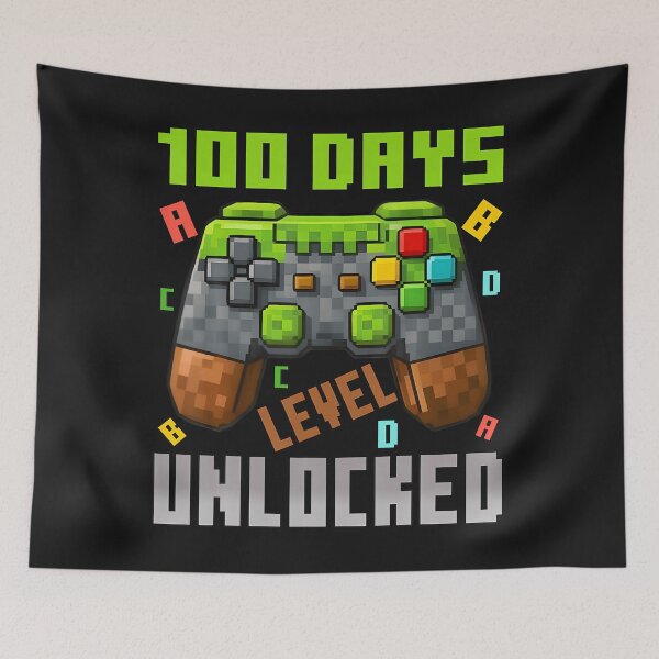 Item preview, 100 Days Level Unlocked Gaming 100 Days Of designed and sold by sauagecornc.