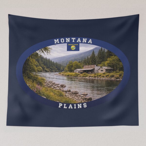 Item preview, Plains Montana Travel designed and sold by Thistle-TShop.