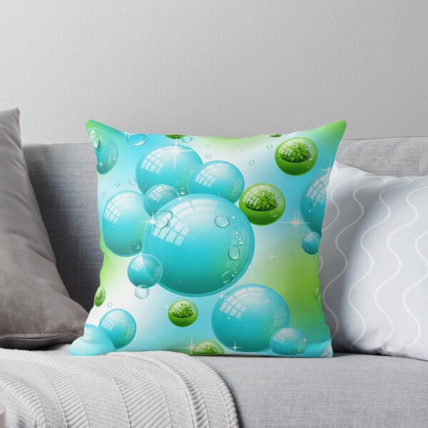 Item preview, Aqua Eco Bubbles designed and sold by Kaleidoscope Print.