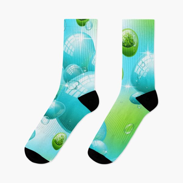 Item preview, Aqua Eco Bubbles designed and sold by Kaleidoscope Print.